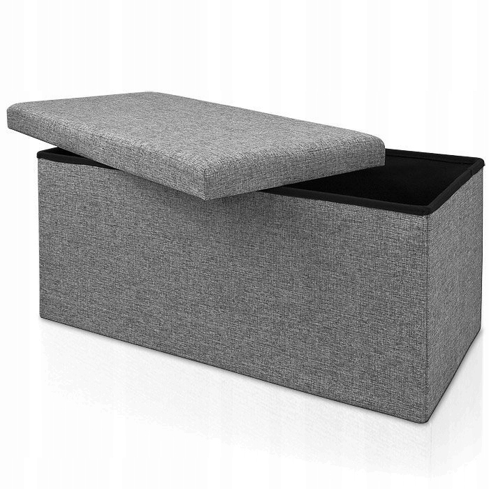 Оббитий пуф Wide Decor, 80x40x40 см, сірий
