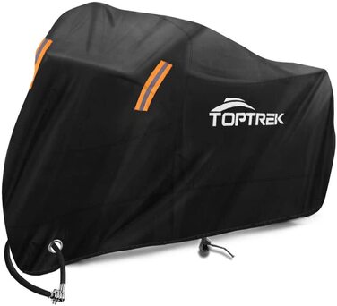 Чохол для мотоцикла TOPTREK XXL водонепроникний, зимовий, 210T Oxford, для Harley-Davidson, Honda, Suzuki, Kawasaki (245×105×125 см)