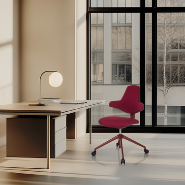 Офісне крісло / дизайнерське поворотне крісло PALIANO red hjh OFFICE