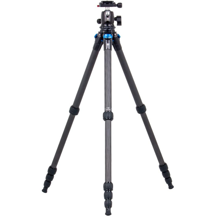 SIRUI AM-225+B-00K Карбоновий штатив для фотоапарата, 127,3 см, легкий туристичний трипод із 360° панорамною кульовою головкою, макс. навантаження 6 кг