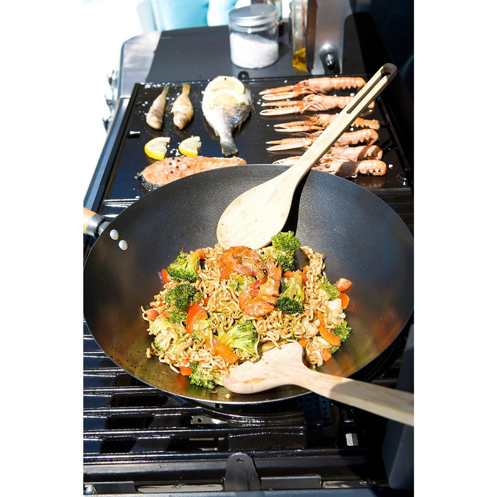 Wok Campingaz для Culinary Modular System, антипригарне покриття, металевий адаптер, з дерев'яними ложками, Ø 35 см, висота 15 см
