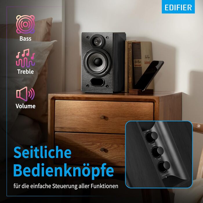 Акустична система Edifier Studio R1380DB 2.0 Bluetooth 5.1 (42 Вт) з пультом ДУ та регуляторами басів/високих частот для TV, PC, смартфону