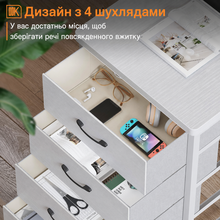 Кутовий письмовий стіл ODK L-подібний білий з 4 шухлядами, USB і розетками, полицею для монітора, для домашнього офісу, 140x80x84,7 см