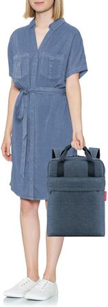 Рюкзак reisenthel allday M Twist Blue – універсальний водонепроникний для подорожей, роботи, покупок, ручна поклажа