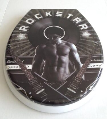 Унітазна кришка Duroplast Rockstar з мікроліфтом, знімна, 59825
