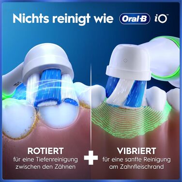 Електрична зубна щітка Oral-B iO Series 5, набір з 2 шт (чорна та біла), з додатковою насадкою та білим футляром