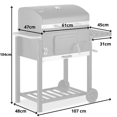 Вугільний гриль GRÖNER Outdoor ThinKING, 56 x 42 см