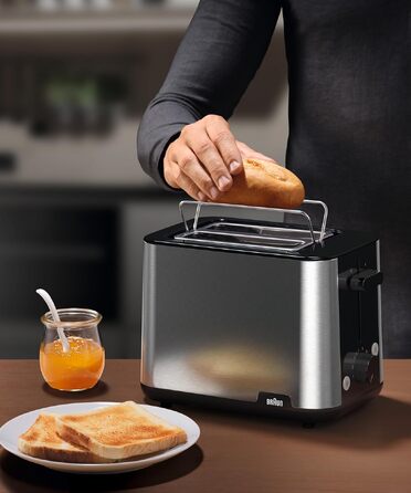 Тостер Braun PurShine HT1510 WH, 8 режимів, розморожування, підігрів, чорний