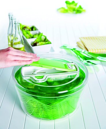 Сушарка для салату Zyliss Swift Dry 6 л, пластикова, зелена, з мискою, Aquavent технологія