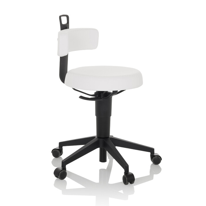 Робочий табурет / балансирне крісло TOP WORK FLEX PU white hjh OFFICE