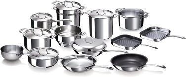 Набір каструль Beka Chef 4 шт., 18/8 нержавіюча сталь, сріблясті, 14-20 см