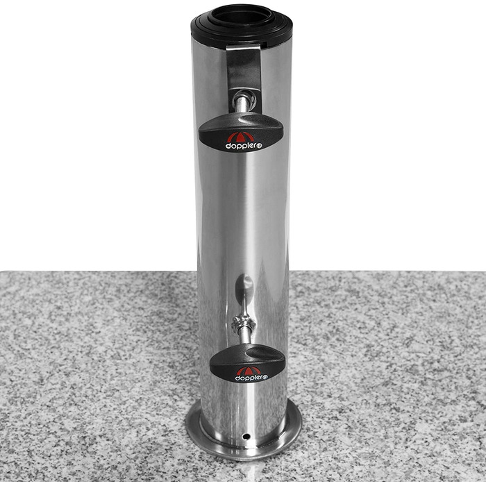 Підставка для парасольки Doppler Granitsockel з роликами, 45 кг, для парасольки діаметром до 250 см, діаметром труби 3,2-6,0 см, з висувною ручкою