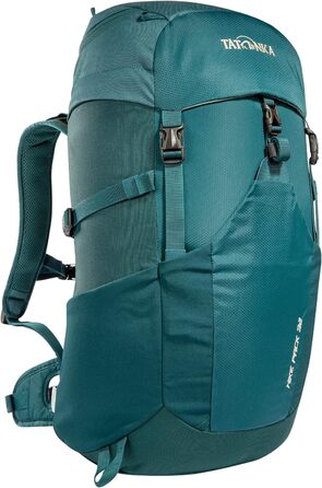 Рюкзак для туризму Tatonka Hike Pack 32 л із вентиляцією спини та дощовиком, легкий і зручний, бірюзово-зелений