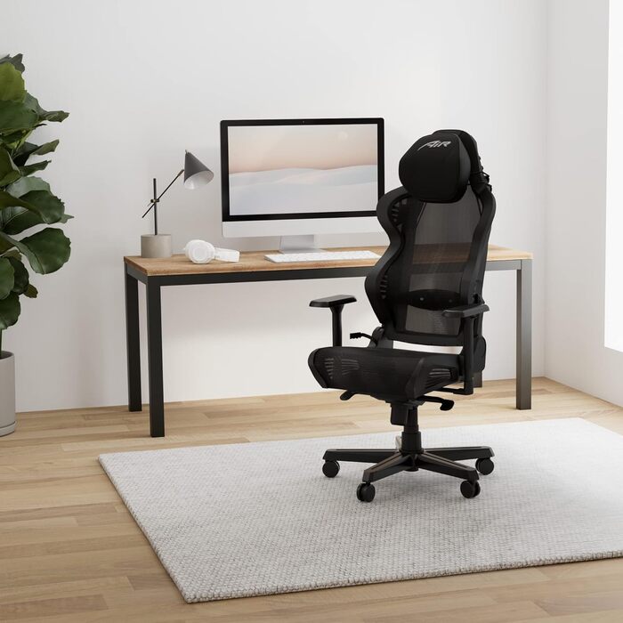 Ігрове крісло DXRacer Air R1S, сітка, чорне, для високих, до 200 см