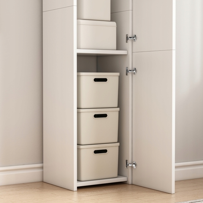 Стелаж MuvuHome, 30 x 170 x 30 см, білий