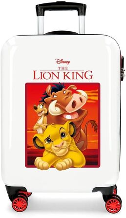 Дитяча валіза Disney Король Лев, червона, 37x55x20 см, 34 л, ABS, 4 подвійні колеса, кодовий замок, ручна поклажа