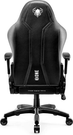 Ігрове крісло Diablo X-One 2.0, ергономічне, чорне, з регульованими підлокітниками, подушками для шиї та попереку, офісний стілець для геймерів, розмір L, функція гойдання