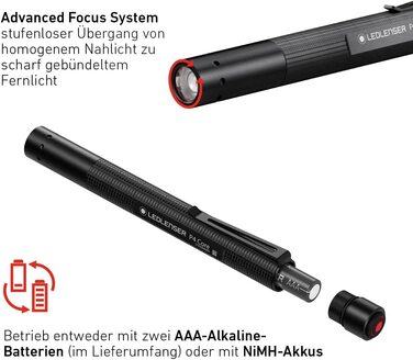 Ліхтарик Ledlenser P4 Core 90 лм, компактний, Advanced Focus, 6 годин, для туризму та кемпінгу