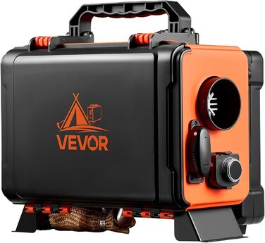 Автономний дизельний обігрівач повітря VEVOR 8 кВт 12В/24В (All-in-One) з LCD-дисплеєм, пультом керування та баком на 4.5 л для вантажівок та кемперів