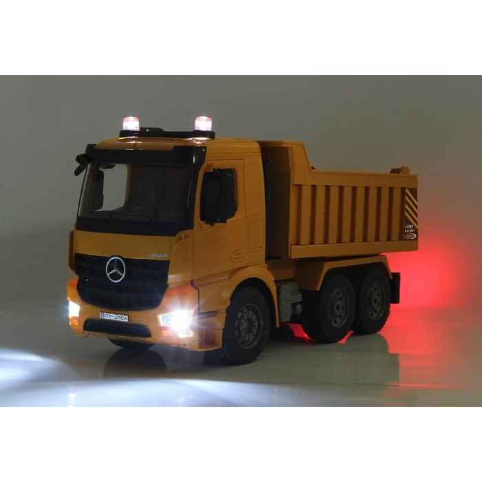 Екскаватор-самоскид JAMARA Mercedes-Benz Arocs 2.4 GHz з дистанційним керуванням, звук двигуна, світлодіоди, повний привід