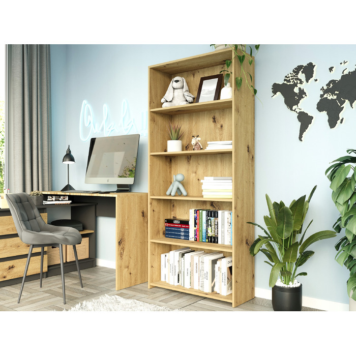 Стелаж Framire 80 x 180 x 30 см, дуб артизан
