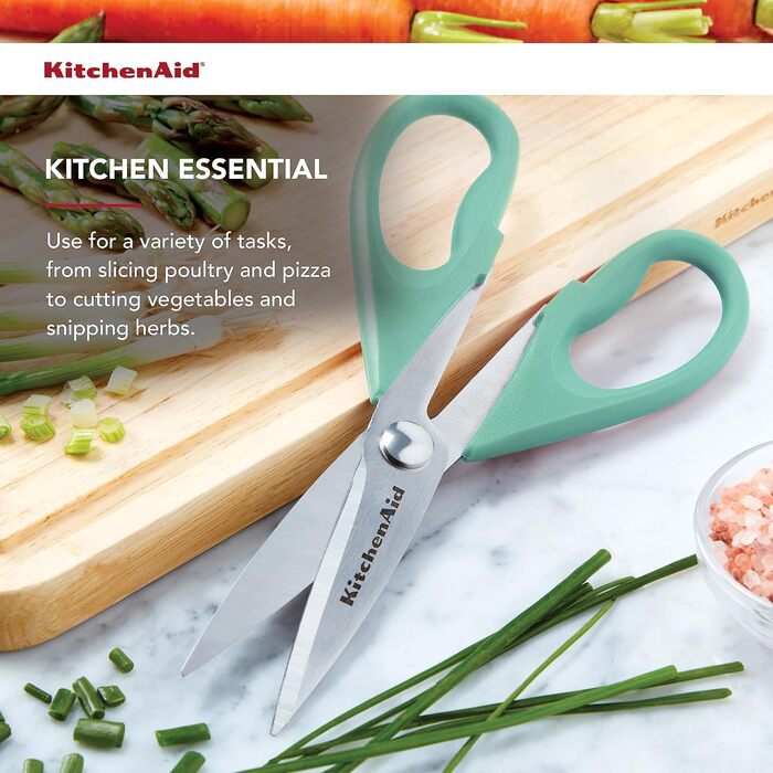 Ножиці кухонні універсальні KitchenAid, червоно-чорні, 22.1 см (Aqua Sky)