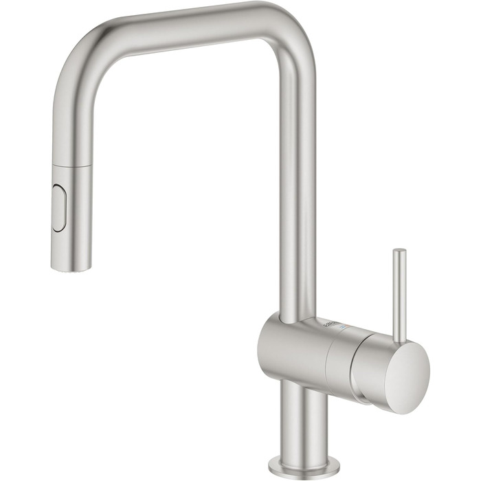 Змішувач кухонний GROHE Minta з висувним душем, 2 режими, 360° поворотний, економія води, для мийки - 32321002