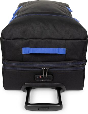 Валіза Eastpak Tranverz M 78L на колесах (67 x 35,5 x 30 см), легкий дорожній кофер з 2 відділеннями, телескопічною ручкою та TSA-замком, колір Contrast Black Blue