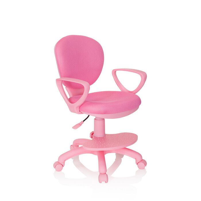 Дитячий стілець / дитячий письмовий стілець KID COLOUR тканина рожевий hjh OFFICE