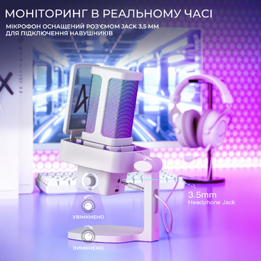 USB мікрофон Fifine Q8PRO White