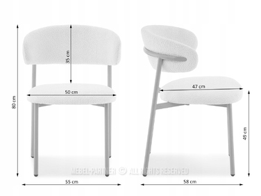 Стілець Mebel-Partner, тканина, бежевий, 1 шт.