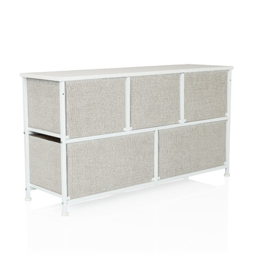 Комод FOLDAR 100x30x55см 5 відділень сірий hjh LIVING