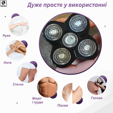 Запасні леза для бритви Skull Shaver Baron (5 голівок) для моделей Pitbull, Palm та Butterfly Kiss, для чутливої шкіри