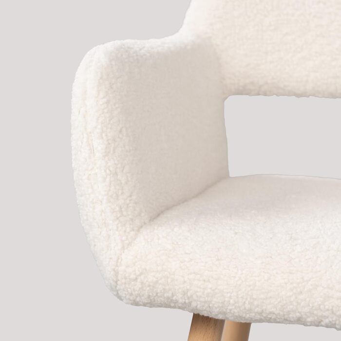 Комплект з 2 стільців для обідньої зони Cosy: м'які, з підлокітниками, білі, 56x56x78 см