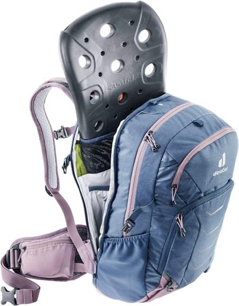 Жіночий велосипедний рюкзак Deuter Attack 18 SL з протектором, 18 л, синьо-фіолетовий