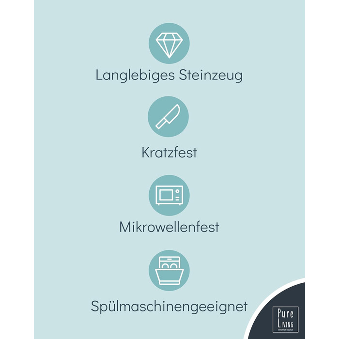 Набір з 6 великих тарілок Pure Living Hygge, бежевий, стійкий до подряпин, кераміка, для сервірування, для 6 персон, підходить для посудомийки та мікрохвильовки, стильне рифлене покриття
