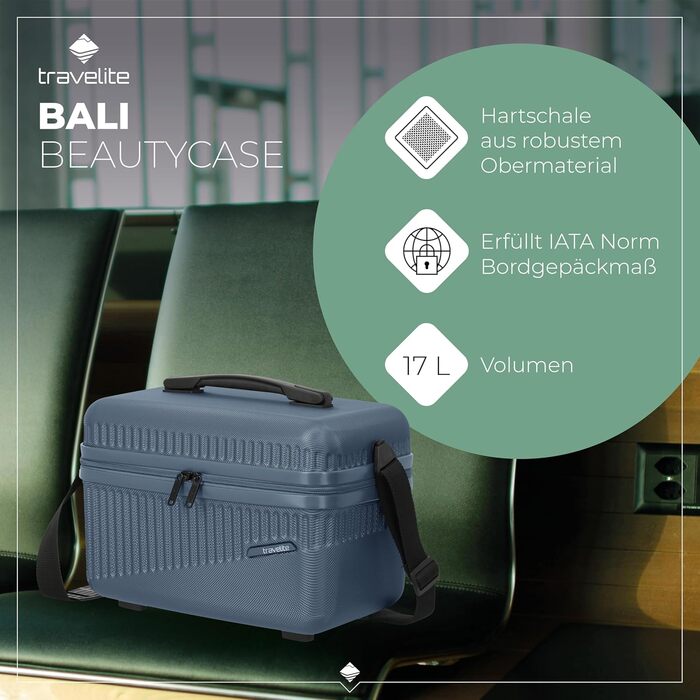 Набір валіз Travelite Bali 3 шт. (L/M/S) з ABS-пластику, зелені, з TSA-замком