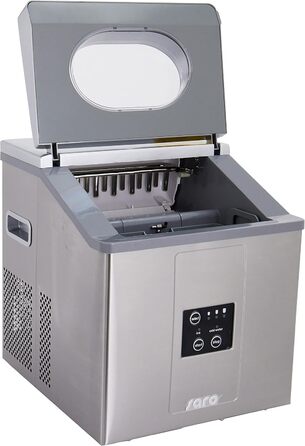 Льодогенератор Saro EB 15, 15 кг/доба, 230 В, 0,16 кВт, 3 розміри льоду, повітряне охолодження