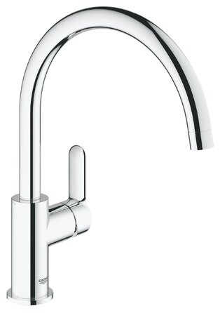 Змішувач кухонний GROHE BauEdge з високим виливом, хромований (31367000) - керамічний картридж, поворотний на 360°