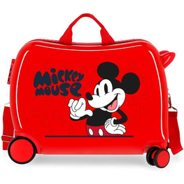 Дитяча валіза Disney Mickey Mouse, червона, 34 л, ABS, 4 колеса, ручна поклажа