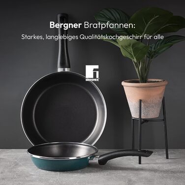 Набір сковорідок BERGNER Classique 20 і 26 см, алюміній, антипригарне покриття, для всіх плит, PFOA-free, зелений