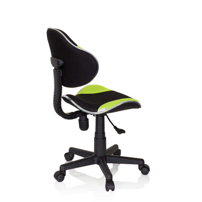 Дитяче крісло для письмового столу KIDDY GTI-2, тканина, чорний/зелений, hjh OFFICE