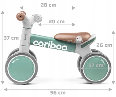 Беговел Cariboo, зелений, алюмінієвий, 4 колеса