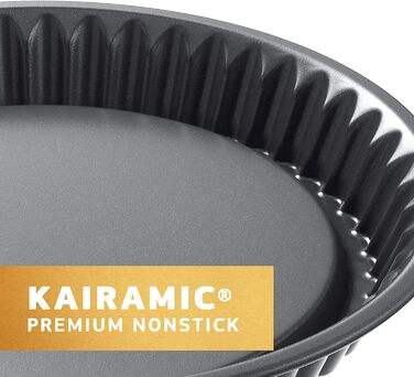 Форма для випічки Kaiser La Forme Plus, 26 см, діаметр, знімний дно, для пирогів, емальоване покриття, нержавіюча сталь