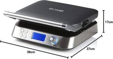 Вафельниця Domo Waffel Genius DO9219W, розумна, 2 вафлі, нержавіюча сталь