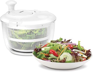 Салатниця-сушарка Cuisinart CTG-00-SAS велика 5л, біла - для миття, віджимання та сушіння салату, фруктів та овочів