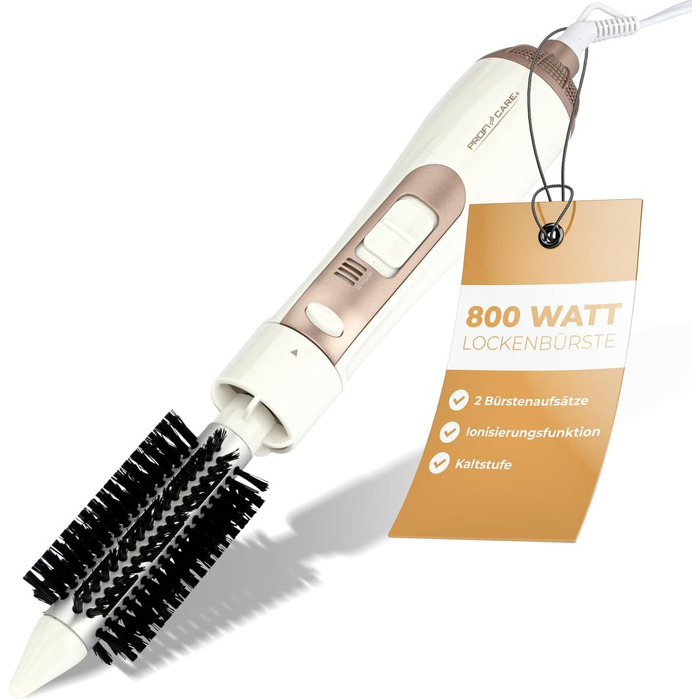 ProfiCare PC HAS 3132 Airstyler 4-в-1: Фен-щітка для локонів, об'єму, випрямлення та сушіння волосся 1000 Вт, бежевий