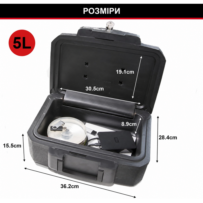 Сейф Master Lock вогнестійкий  з ключем, потрійний захист від пожежі, води та крадіжок, 5L, 15,5 x 36,2 x 28,4 см