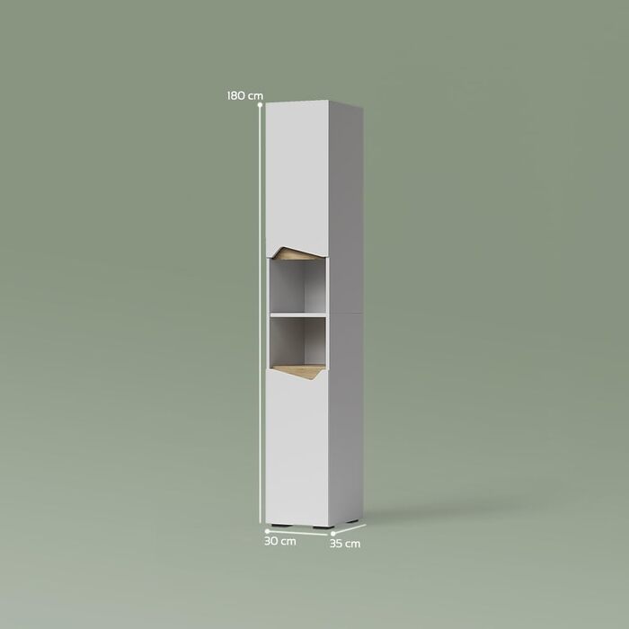 Шафа-комод Livinity Bad Timavo, білий, 60 x 67 см з полицею, білий (висока шафа)