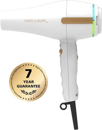 Професійний фен Solis Swiss Luxury 3800, білий, іонний, 11 швидкостей, 3 температури, швейцарська якість